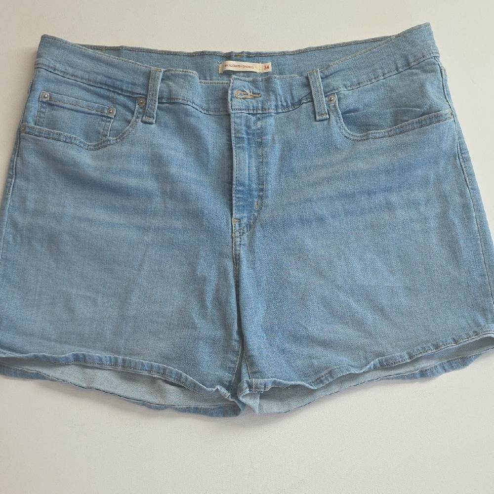 Levi Light Blue Denim Women's Shorts